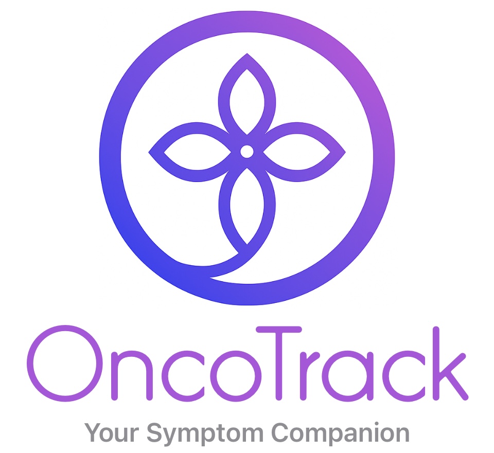 OncoTrack logo with the tagline &apos;Your Symptom Companion&apos;