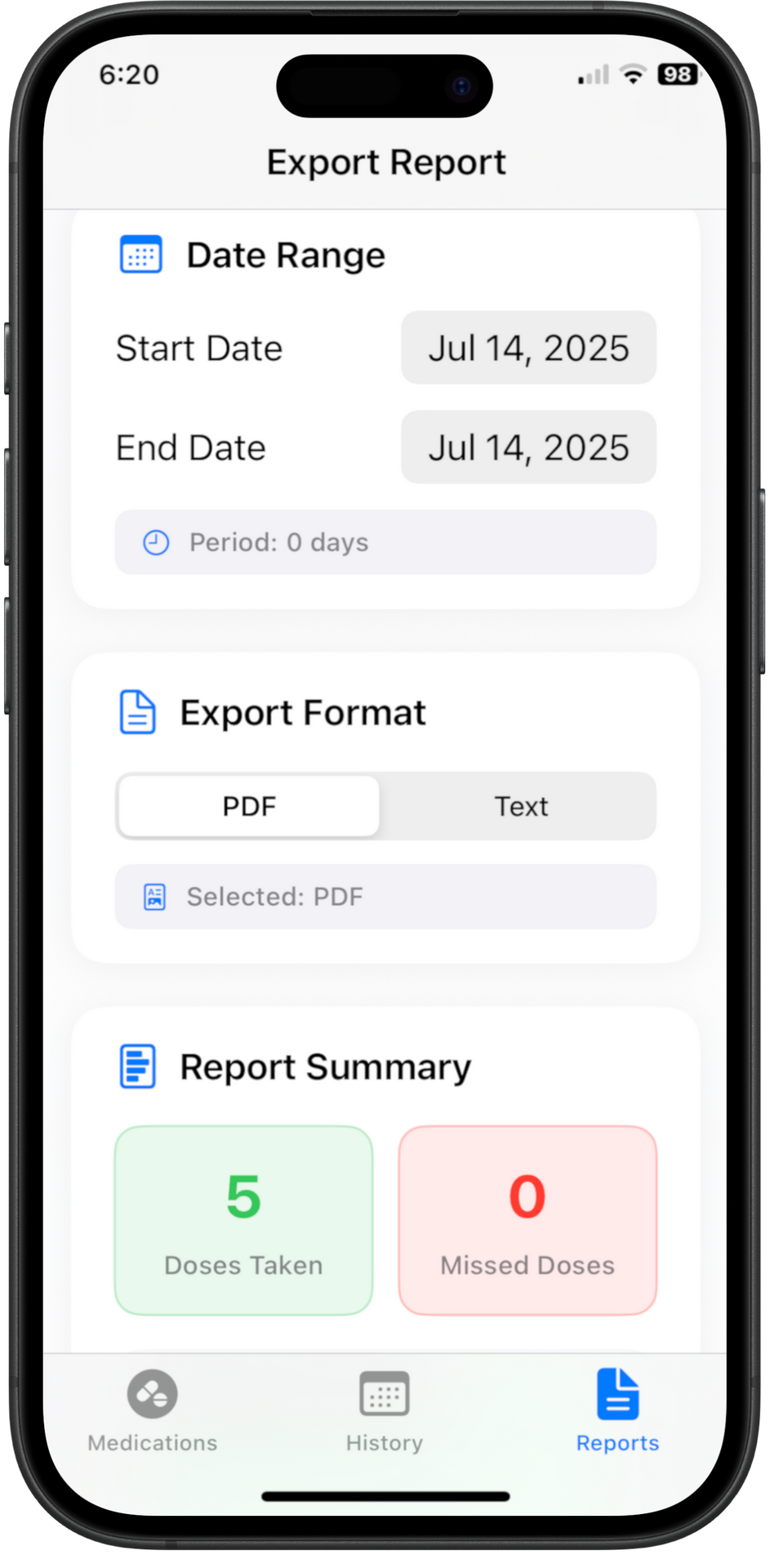 Screenshot of OncoTrack’s custom symptom entry and notes section